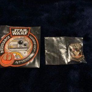 Star Wars Funko pop, The Resistance patch and pin set